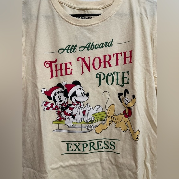 Disney - Unisex - Mickey Mouse - Minnie Mouse - Pluto - Holiday T-Shirt - Large - Picture 2 of 4